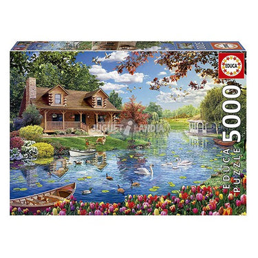 Puzzle Casita en el lago - Banbury Arte